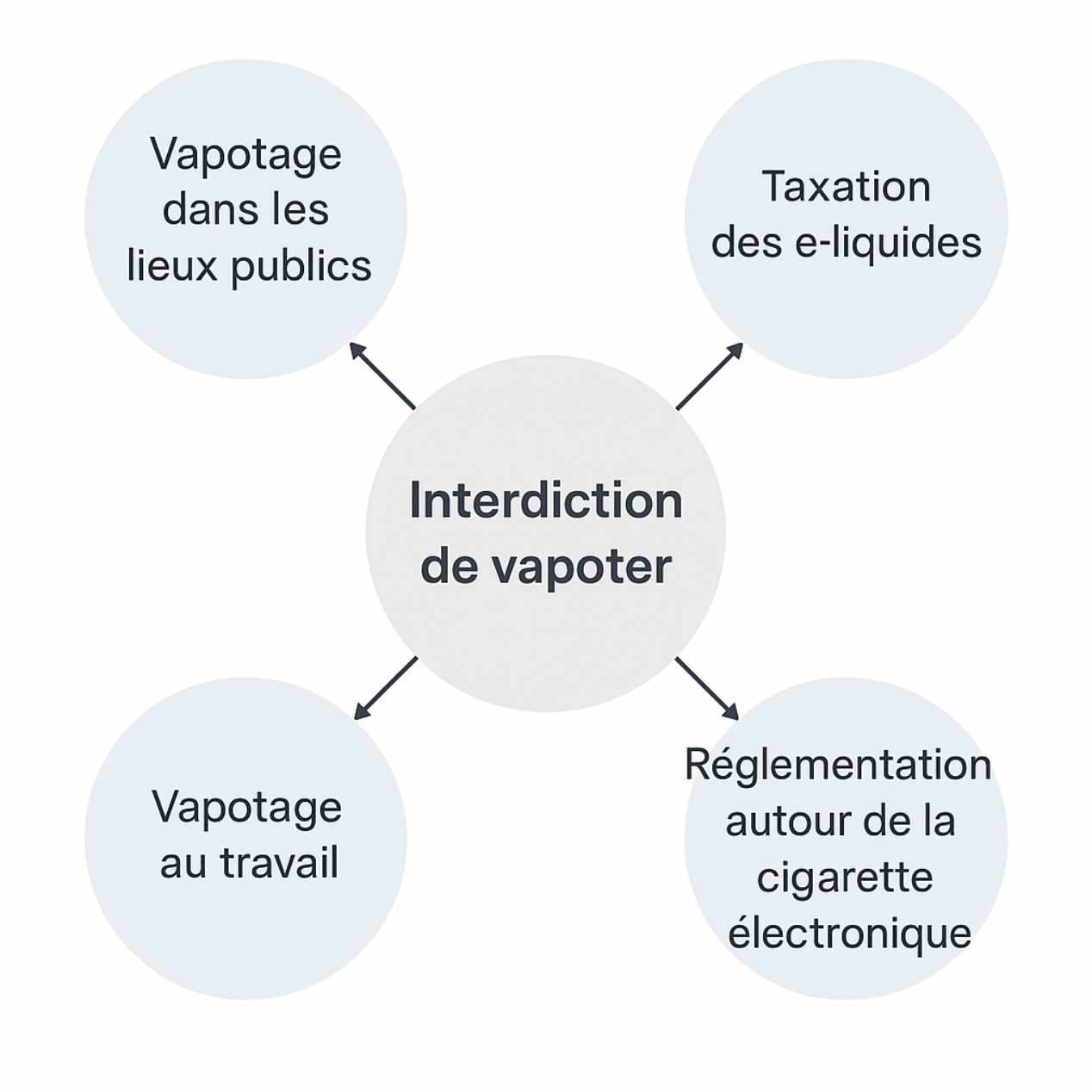 schéma sur l'interdiction de vapoter